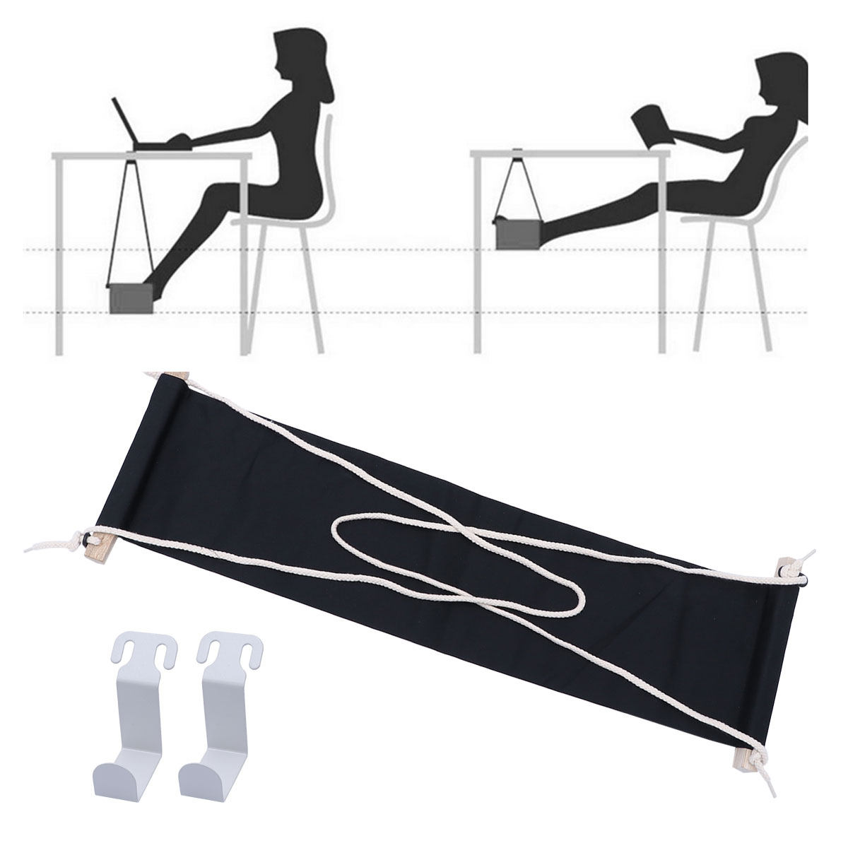Footrest Under Desk - Katlanabilir Masa Altı Ayak Hamakı –
