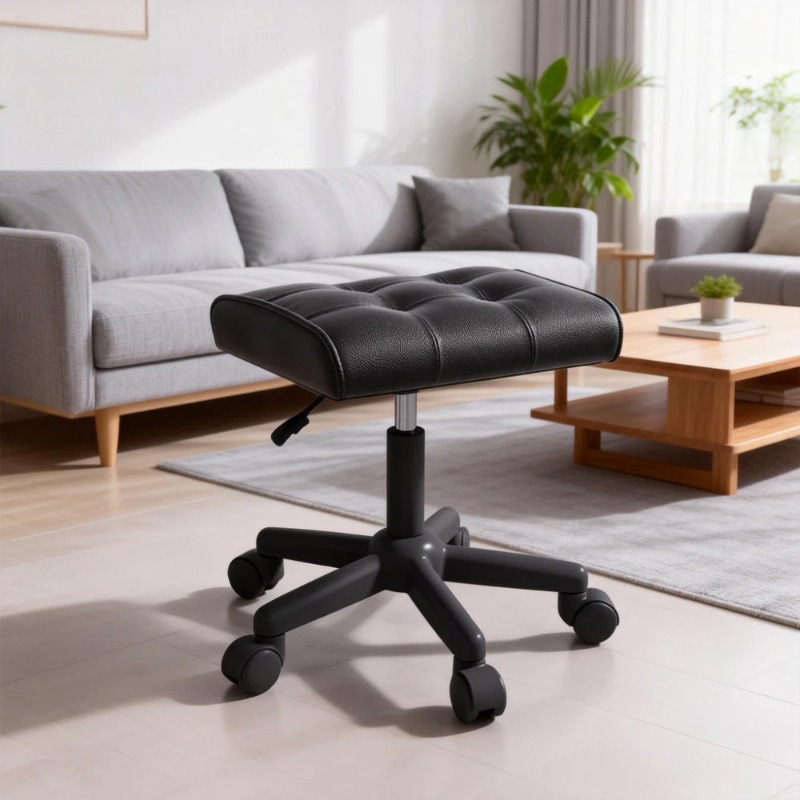Footrest Under Desk - Ofis Koltuğu İçin Tekerlekli Yükseklik Ayarlı
