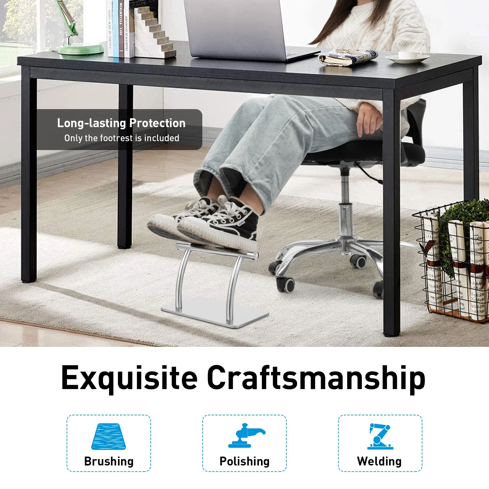İşyerinde Masa Altında Paslanm - Footrest Under Desk incelemesi ve fiyatı